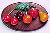 BP178 mixed bakelite fruit on wood pin